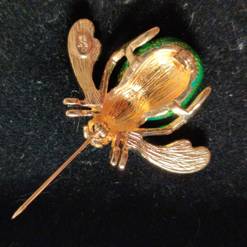 Joan Rivers RARE watermelon bee brooch pin - Picture 2 of 3